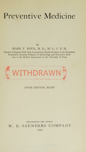 Cover for Preventive medicine