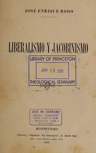 Cover for Liberalismo y jacobinismo.