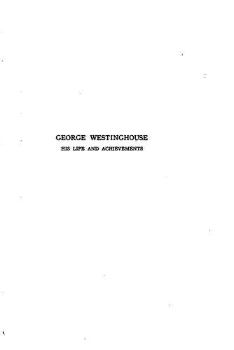 Cover for George Westinghouse