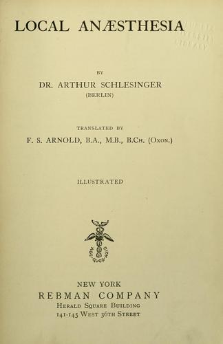 Cover for Local anesthesia
