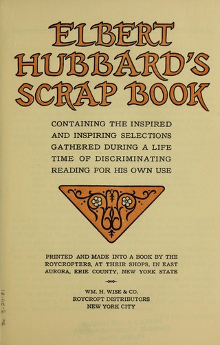 Cover for Elbert Hubbard's scrap book