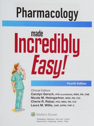 Cover for Pharmacology made incredibly easy!