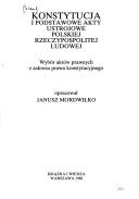 Cover for Konstytucja i podstawowe akty ustrojowe Polskiej Rzeczypospolitej Ludowej