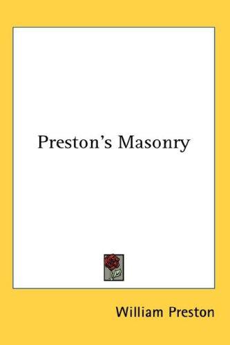 Cover for Preston's Masonry