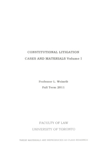 Cover for Constitutional litigation