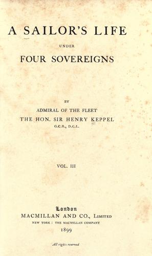 Cover for A sailor's life under four sovereigns