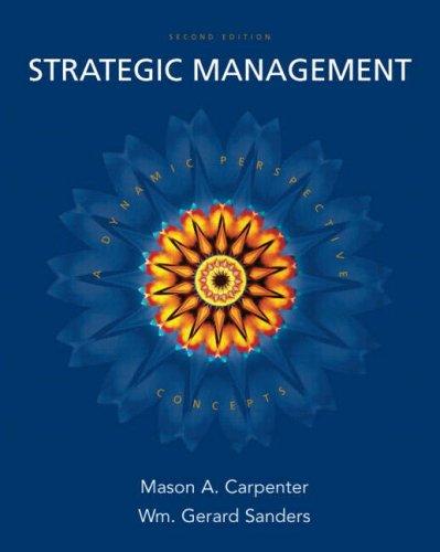 Cover for Strategic Management