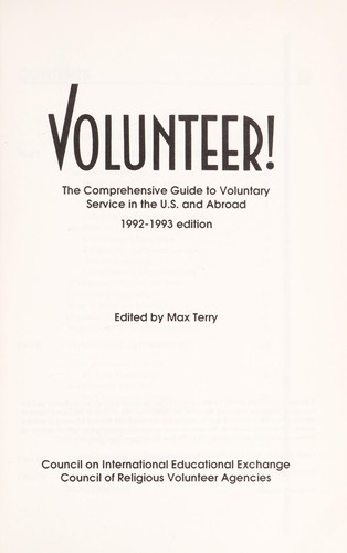 Cover for Volunteer!