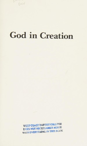 Cover for God in creation