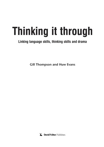 Cover for Thinking it through