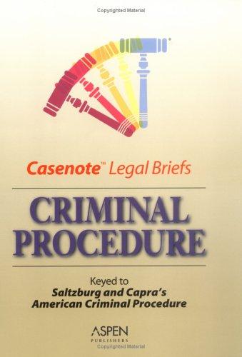 Cover for Casenote Legal Briefs