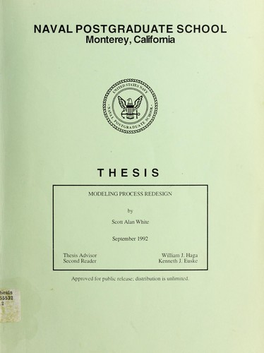 Cover for Modeling process redesign