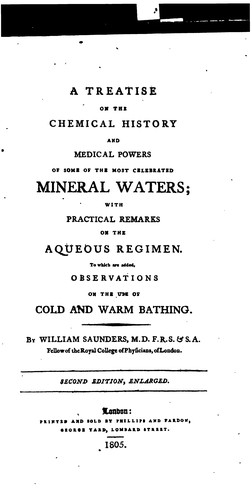 Cover for A Treatise on the Chemical History and Medical Powers of Some of the Most Celebrated Mineral ...