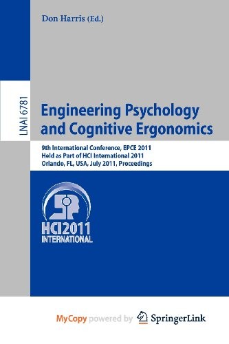 Cover for Engineering Psychology and Cognitive Ergonomics