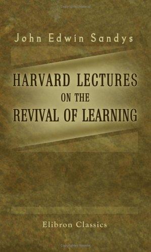 Cover for Harvard Lectures on the Revival of Learning