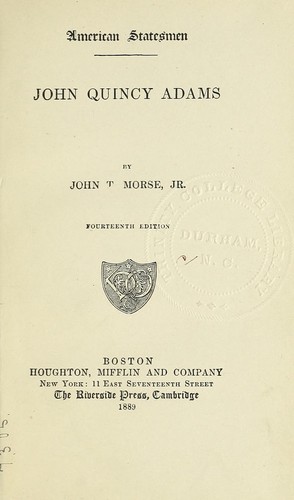 Cover for John Quincy Adams