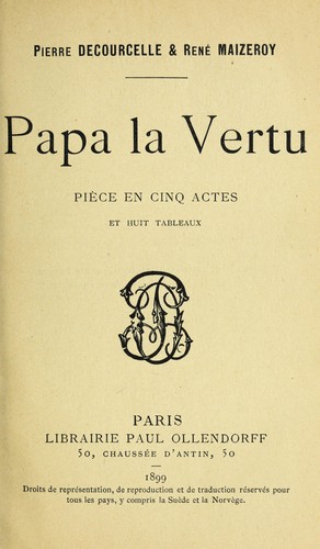 Cover for Papa la vertu