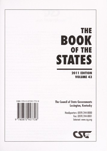 Cover for The Book of the States 2011
