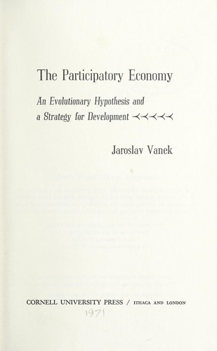 Cover for The participatory economy