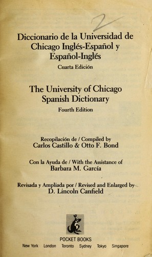 Cover for University of Chicago - Ingles-ESP ESP-Ing
