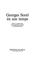 Cover for Georges Sorel en son temps