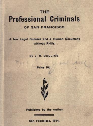 Cover for The professional criminals of San Francisco