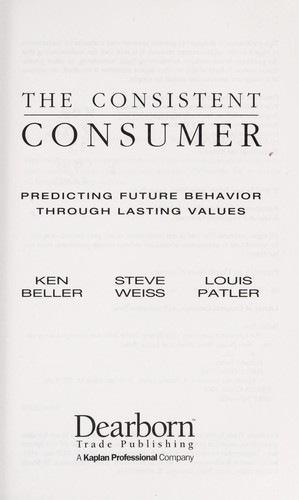 Cover for The consistent consumer