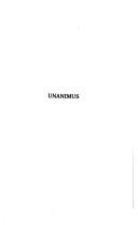 Cover for Unanimus