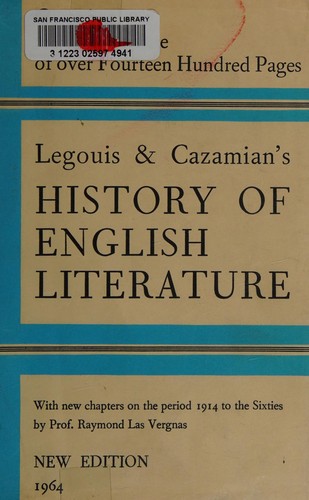 Cover for A history of English literature