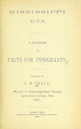 Cover for Mississippi as it is