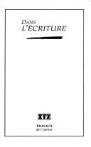 Cover for Dans l'écriture