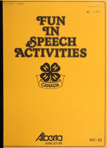 Cover for Fun in speech activities