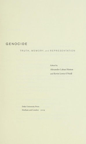 Cover for Genocide