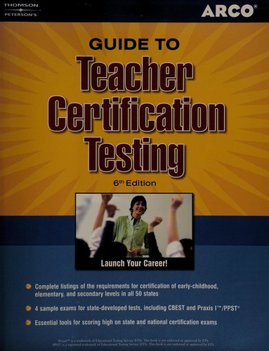 Cover for Guide to teacher certification testing.