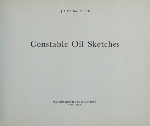 Cover for Constable oil sketches