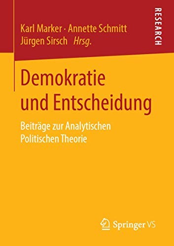 Cover for Demokratie und Entscheidung