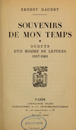 Cover for Souvenirs de mon temps
