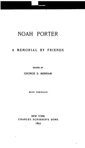Cover for Noah Porter
