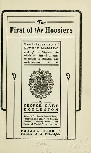 Cover for The first of the Hoosiers