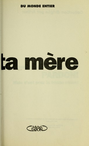 Cover for Ta me  re