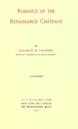 Cover for Romance of the renaissance châteaux