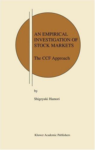 Cover for An Empirical Investigation of Stock Markets