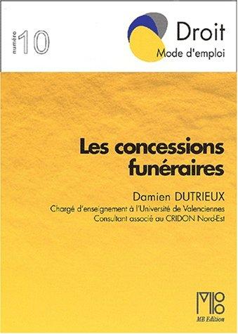 Cover for Les concessions funeraires