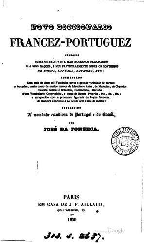 Cover for Novo diccionario francez-portuguez