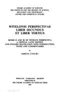 Cover for Witelonis perspectivae liber secundus et liber tertius =