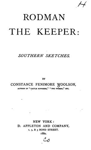 Cover for Rodman the Keeper: Southern Sketches