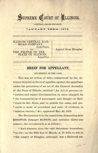 Cover for Illinois Central Rail-Road Company, appellant, vs. the people of the state of Illinois, appellee