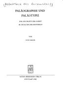 Cover for Paläographie und Paläotypie
