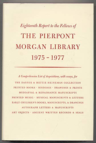 Cover for Eighteenth Report to the Fellows of The
