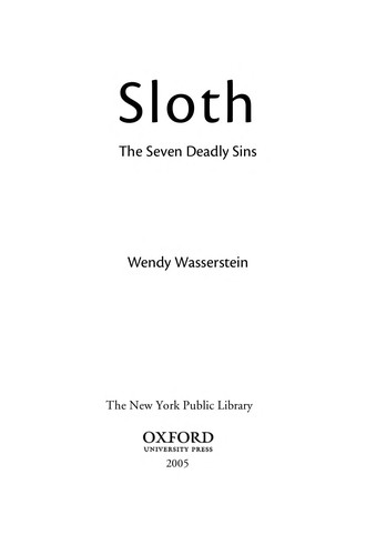 Cover for Sloth